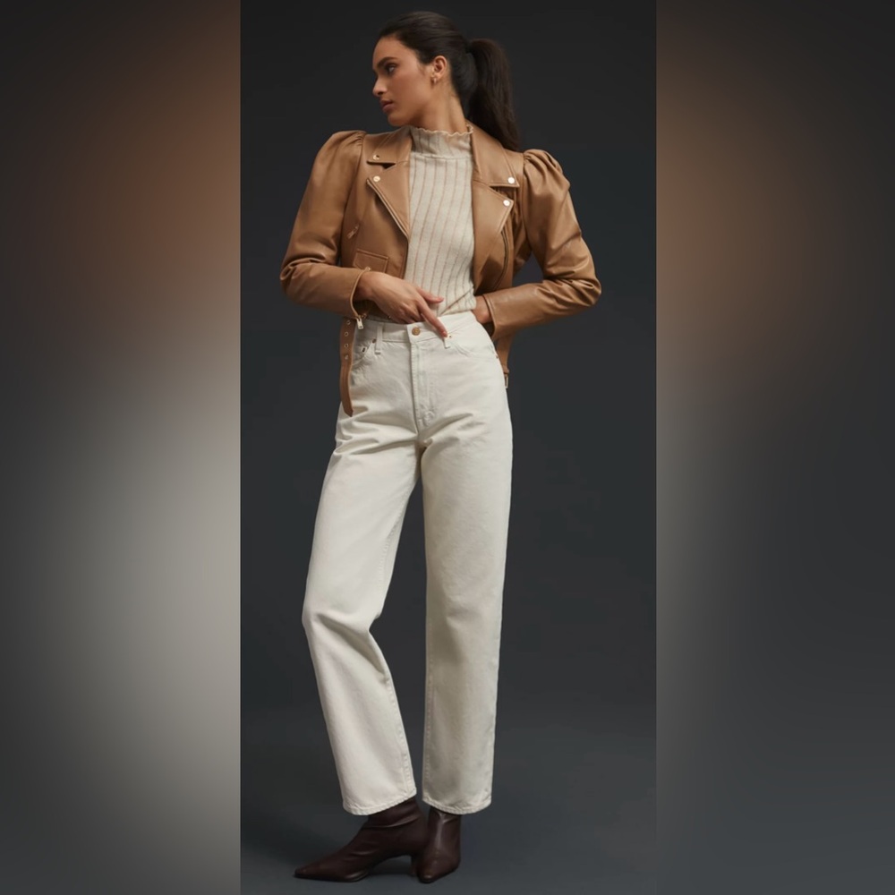 MOTHER SNACKS! Women’s High-waisted Double-Stack Ankle Jeans - Size‎ 32